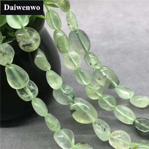 Green Prehnite Agate Bead Natural Loose Stone DIY Semi Precious Irregular