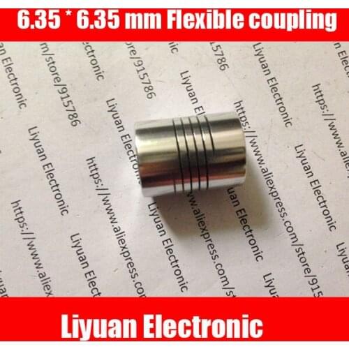 1pcs 6.35 * 6.35 mm Flexible coupling / Encoder coupling / motor coupling D19 * L25