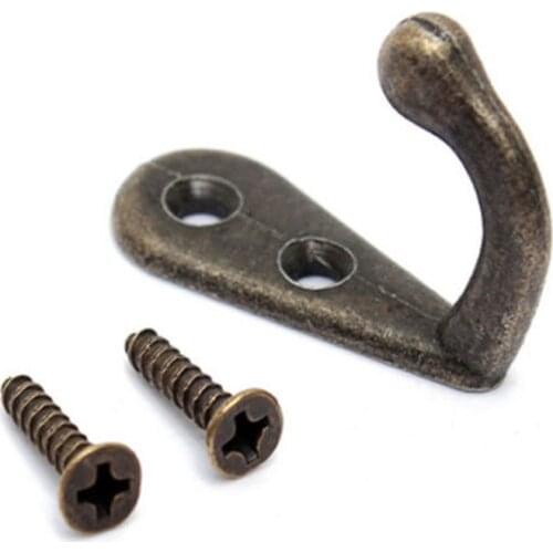 1Pc Antique Color Coat Hook Single Hook Coat Hook Gold Retro Hook Small Portable Antique Hook C065 Extra Small Retro