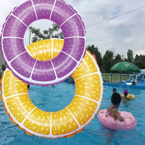 1PCS Water inflatable toys children swimming rings, sports swimming supplies, PVC fruit printed float