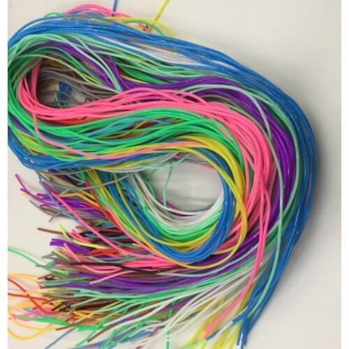 120pcs Colorful Braided Rope PVC Braided Wire Plastic DIY Braided String Thread Necklace Bracelet Jewelry Making Accessories