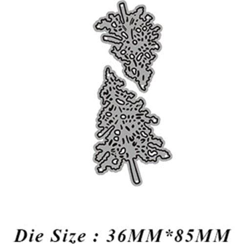 2 PCS/Set Christmas Tree Edge Metal Cutting Dies Scrapbooking Album Embossing Card Making DIY Craft Album Template Dies