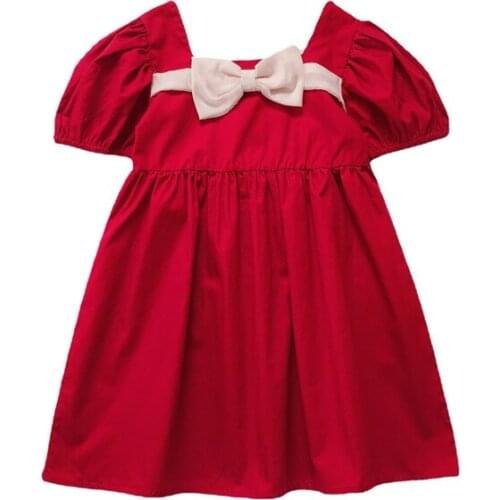 2021 Summer Casual Solid Girls Dress Cartoon Kids Dresses For Girls High Quality Fashion Girl Clothes