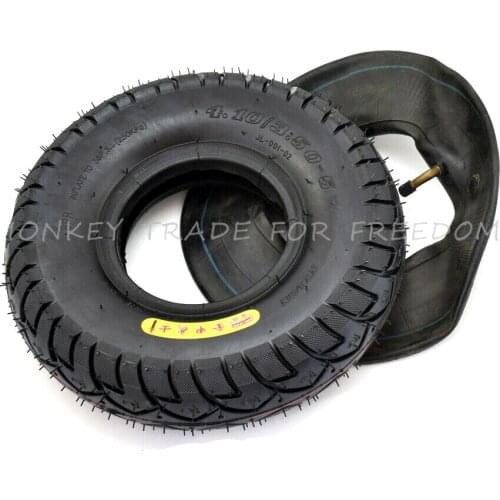 4.10/3.50-5 Tyre Chunky 4.10-5 Tire inner tube Tire for 49cc Mini Quad Dirt Bike Scooter ATV Buggy Gas Quad Go Kart ATV Buggy