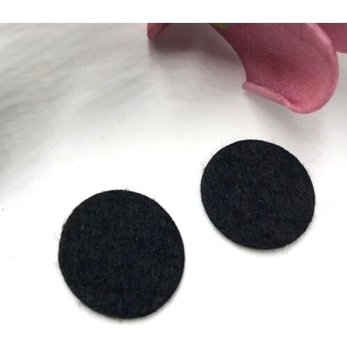 50pcs Felt 20mm Circle Appliques - Black Free Shipping