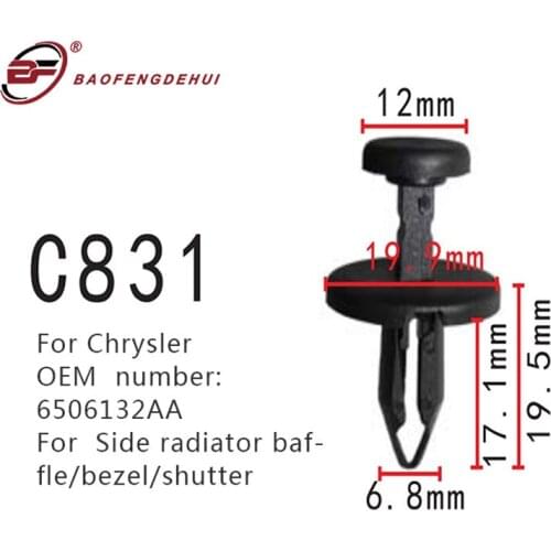 6506132AA For Chrysler Car Buckle Side Radiator Baffle Positioner /bezel/shutter Fastener
