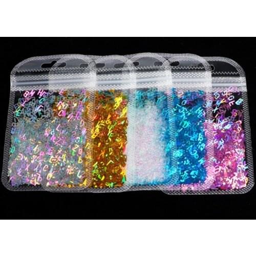 English Letters Glitter Sequins Flakes Resin Epoxy Mold Fillings Nail Art Decor