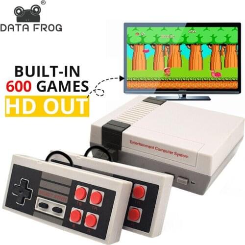 DATA FROG Retro Video Game Console Built-In 620 Games 8 Bit Mini TV Game Console With Dual Handheld Controller Gaming Player