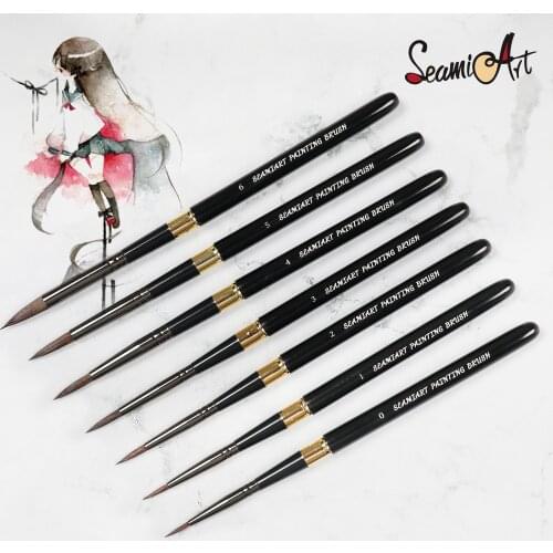 1PC Squirrel Hair Paint Brush High Quality Portable Art Painting Brushes Artistic Watercolor Brush For Oil Drawing Art Supplies