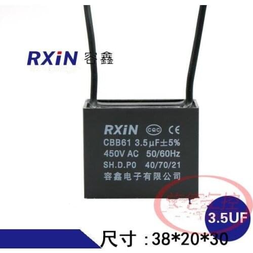 Capacitors 3.5uf 450V AC CBB61 Metallized Capacitor For Motor Start-up Ceiling Fan