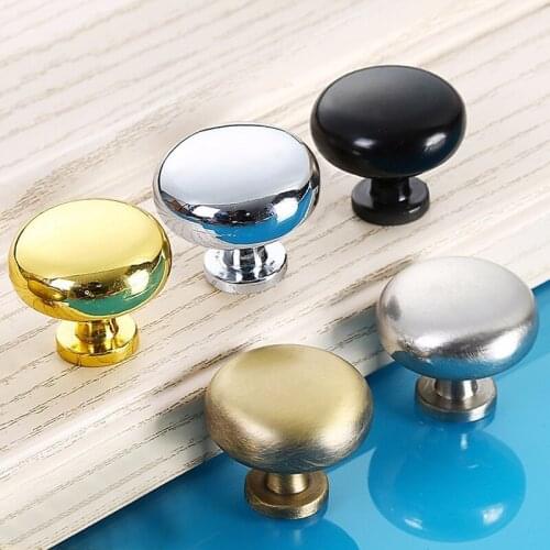 Round Wardrobe Drawer Pull Solid Drawer Knobs Furniture Hardware Knobs Metal Door Pulls and Handle for Kitchen Cabinet Handle