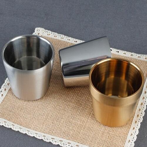 Double Wall Coffee Wine Beer Stainless Steel Mugs Cups Tumbler Bar Drinkware