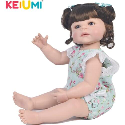 KEIUMI 55 cm Baby Dolls Newborn Full Body Silicone Vinyl Reborn Dolls Babies Kids Childrens Day Gifts Lovely Playmates Toys
