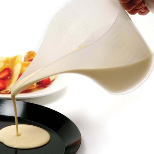 2pcs Long Spout Funnel Pitcher Transparent Cake Making Measuring Cup Home Kitchen Measuring Tool