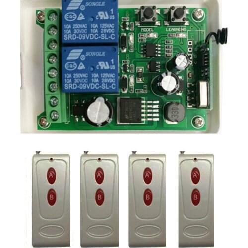 MAX. 500m Long Range Wireless Remote Control Switch DC12V 24V 36V 48V 2CH 2CH Relay RF Receiver Module wireless Remote Controls