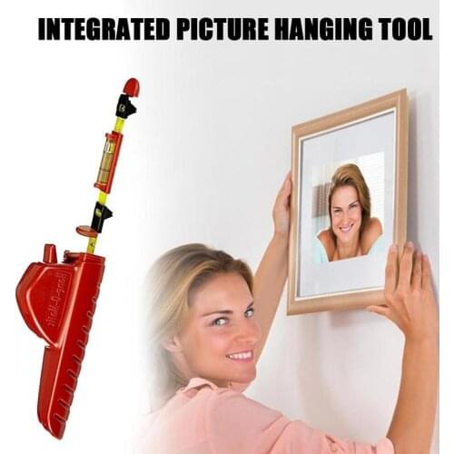 Multifunctional Picture Hanging Tool Frame Hanger Ruler Spirit Level Spirit Level Balance Ruler Portable Measure Accurately Tool