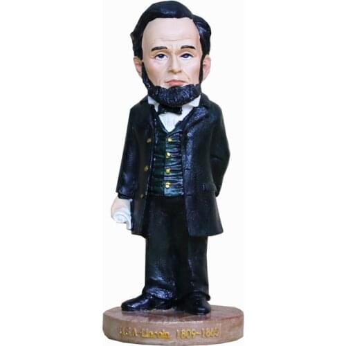 Vogue World Famous Great People Figure Model Toys Gift Collect USA America 16th President Abraham Lincoln Statue