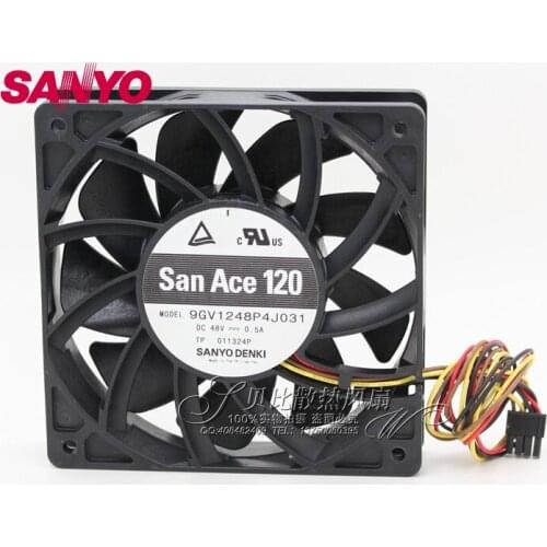 The new 9GV1248P4J031 12025 12cm 120mm 48V 0.5A cooling fan 20*120*25mm