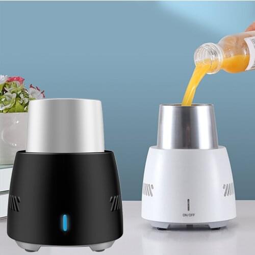 Portable Fast Electronic Beverage Mug Cooling Cup Refrigeration Quick Cooler 350ML Aluminum Mug for Car Office Home