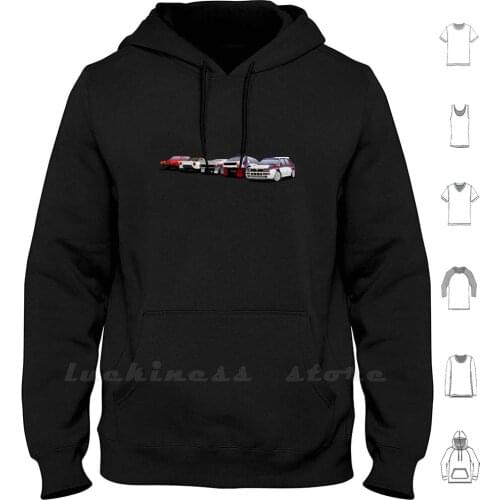 Lancia Rally Dynasty Hoodies Long Sleeve Lancia Fulvia Rally 037 Delta S4 Racing Auriol Biasion Alen