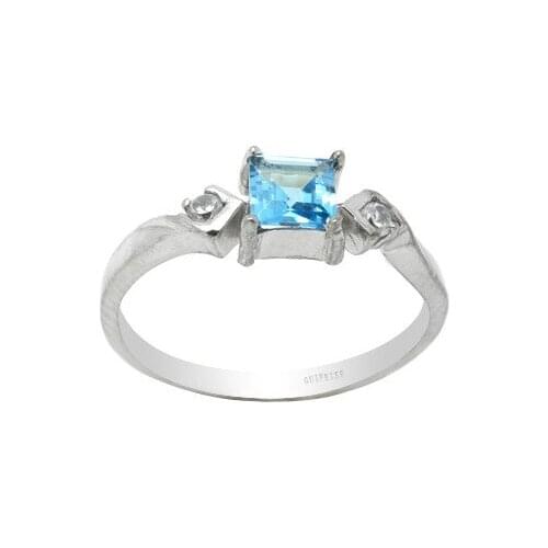 Solid 925 Silver Topaz Ring for Daily Wear 4mm Natural Topaz Silver Ring Sterling Silver Topaz Jewelry