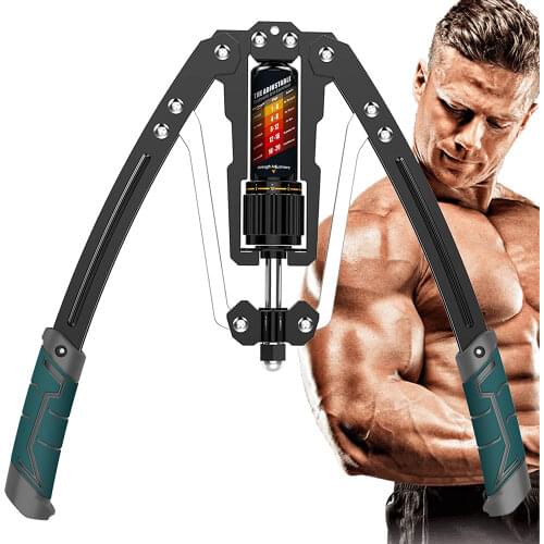 10-200kg Adjustable Power Hydraulic Pressure Chest And Arm Builder, Strength Trainer Exerciser Fitness Exercise Chest Expander