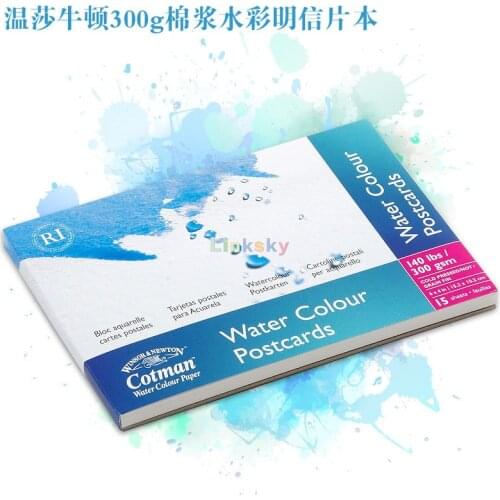 Winsor & Newton Cotman 300 GSM Water Colour postcards, 300gsm 140 lbs 6"x4" 15 Sheets,Art supplies