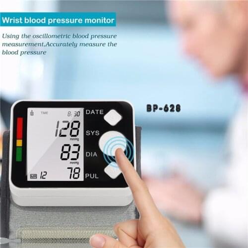 Yongnuo Blood Pressure Monitor Wrist Tonome Meter Cuff NonVoice Automatic pulsometros tensiometro Digital Sphygmomanometer BP628