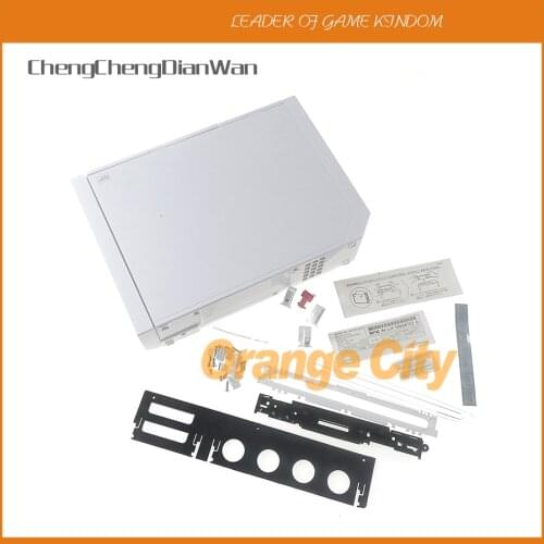 1set Black White transparent color Replacement Full Housing shell Case for Wii Console with full set parts Retail box