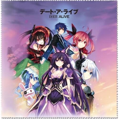 1PCS Date A Live Fashion Jewelry Tools Anime Customized Glasses Cleaning Cloth Cartoon Eyewear Accessories Unisex New