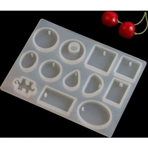 12 Styles Handmade Cabochon Silicon Mold Mould For Resin Jewelry Making DIY Craft Fondant Cake Decoration Tool