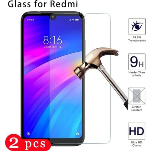2Pcs protective film for xiaomi redmi note 9s 8 8t 7 6 pro tempered glass redmi 8A 7A 6A phone screen protector on the glass