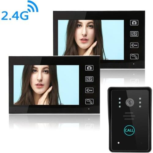 Multi-language 2.4G 7" TFT Wireless Video Door Phone Intercom Doorbell Home Security Camera Monitor color speakerphone