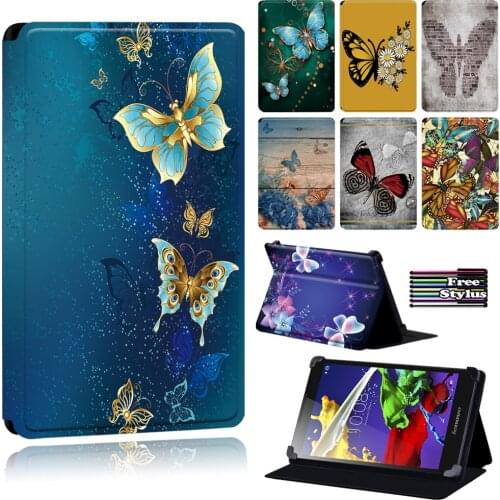 Tablet Case for Lenovo Tab 2 A8/A7-10/A7-10F/A10-70/Tab 4(8/10/8 Plus/10 Plus)/Tab 3(7 Essential/10.1) - Animal Pattern Cover