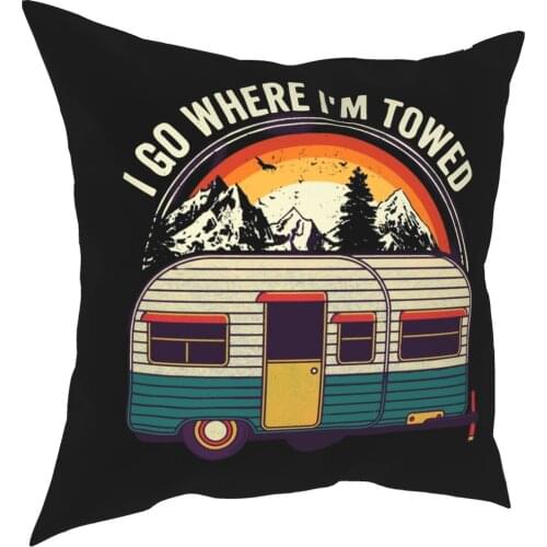 RV Campers Outdoor Mountain Pillowcase Soft Polyester Cushion Cover Decorative Throw Pillow Case Cover Home Zippered 40X40cm