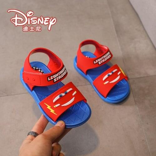 Disney childrens cartoon car non-slip soft bottom boy sandals fashion beach shoes summer sandals