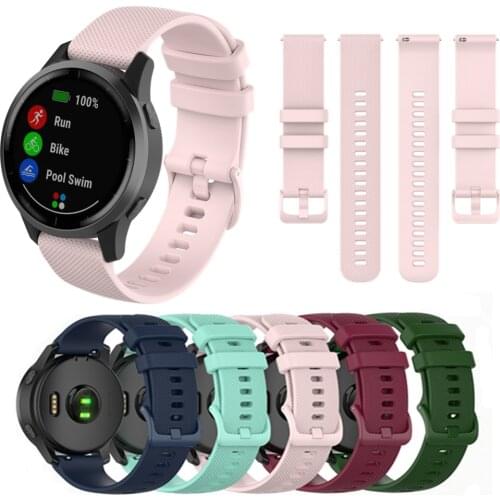 For Garmin Venu 2 / 2S Watch Band Silicone Sports Strap18 20 22mm Wrist Band For Vivoactive 3 / 4/ 4S Smart Bracelet Accessories