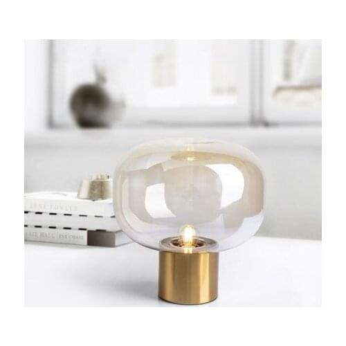 Europe glass ball led bedside lamp lampara mesa noche lampada comodino tafellamp bedside living room dining room deco bed lamp