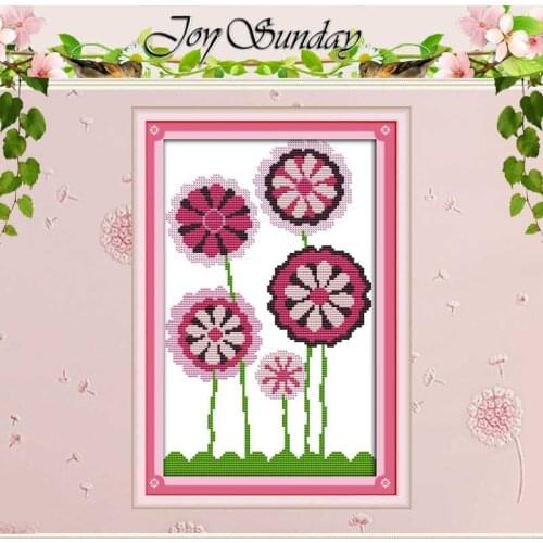 Purple flowers patterns counted Cross Stitch 11CT 14CT Cross Stitch Set Wholesale DIY Cross-stitch Kit Embroidery Needlework