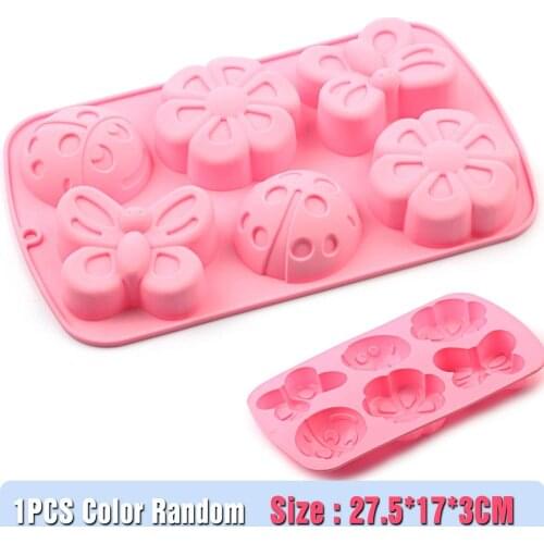 Cake molds Butterfly Ladybug Flower Silicone molds cake decorating tools chocolate moulds wedding decoration mould