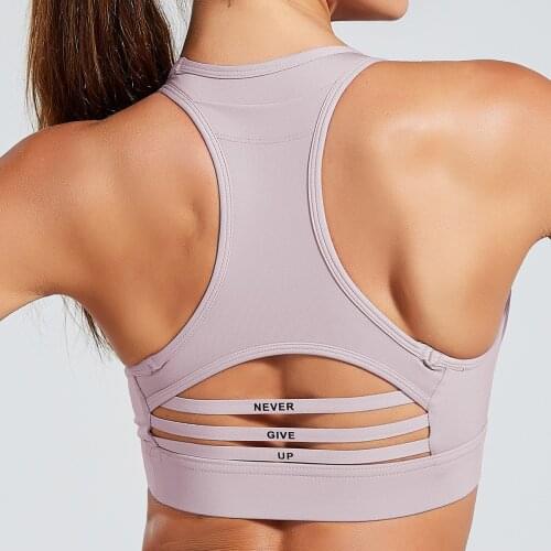 Hipsterme New Yoga Sports Bras One-piece SolidSports Underwear Womens Shock-proof Running and Fitness Bra Active Wear Women Gym