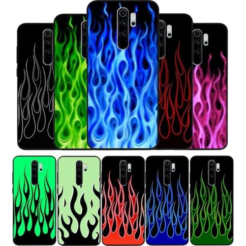 Artistic Personality Flame Painted Black TPU Silicone Soft Phone Case For Redmi 4A 4X 7A 5 Plus 6 Pro NOTE 9 7 8 5 Pro 4 6