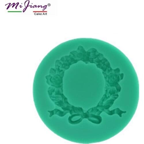 Classical Flower Garland Fondant Silicone Moulds for Cake Decorations Baking Tools for Cakes Chocolate Mold Kitchen DIY S247