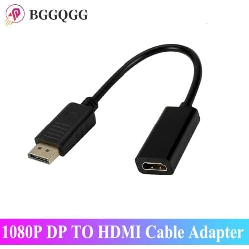 BGGQGG Male To Female DP TO HDMI Converter 1080P DP TO HDMI Cable Adapter DisplayPort for PC Laptop HDTV Project DP HDMI