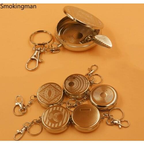 Creative Ashtray Portable Durable Home Travel Cigarette Keychain Portable Ashtrays Stainless Steel Pocket Ashtray Cinzeiro