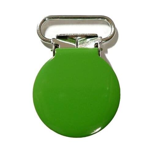 25pcs 20mm 3/4" #39 KELLY GREEN Round Pacifier Clips