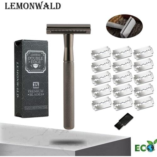 Lemonwald Double Edge Safety Razor Advanced Wet Shaving Classic Metal Manual Razor, Suitable For All Standard Razor Blades