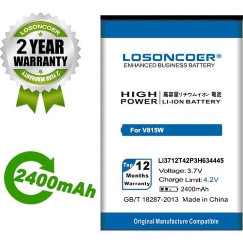 LOSONCOER Battery 2400mAh Mobile Phone Battery Li3712T42P3h634445 for ZTE V815W MTC Smart Battery