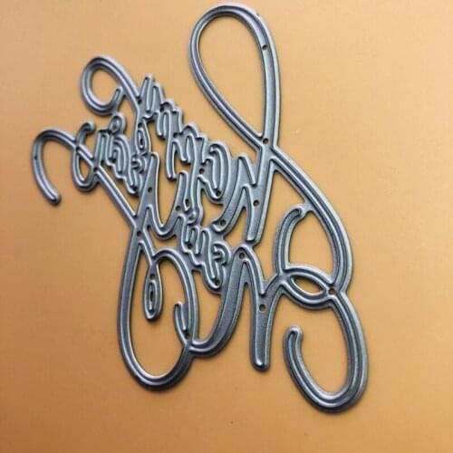 Happy New Year Metal Cutting Dies Stencil Scrapbooking DIY Album Stamp Embossing