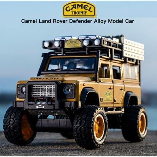 1:28 Land Rover Camel Trophy Alloy Car Model Off Road Vehicle Children Toys Diecasts & Toy Vehicles Kids Birthday Gifts